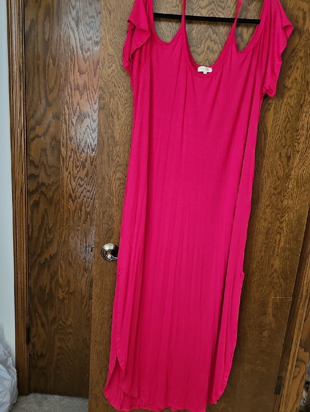 Sweet Love Hot Pink Maxi Dress with Scoop Neck